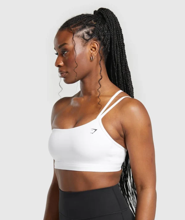 Gymshark Sports Bras*One Shoulder Sports Bra White