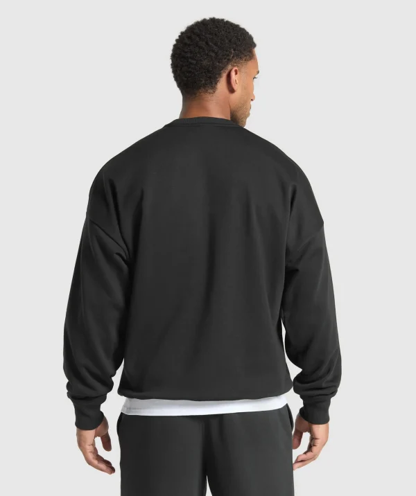 Gymshark Hoodies & Sweatshirts*Oversized Crest Crew Black