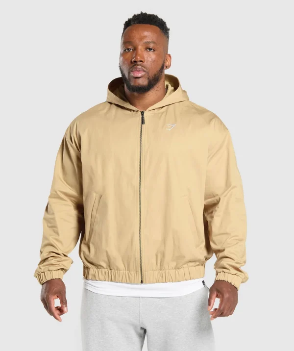 Gymshark Jackets | Hoodies & Sweatshirts*Oversized Hooded Jacket SandBeige