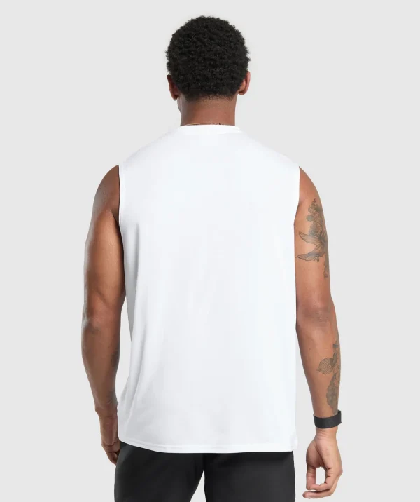 Gymshark Tank Tops*Oversized Performance Tank White