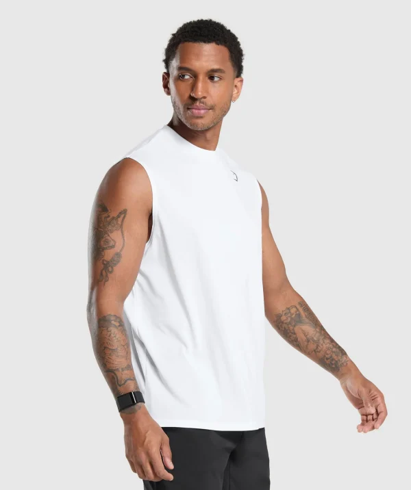 Gymshark Tank Tops*Oversized Performance Tank White