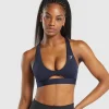 Gymshark Sports Bras*Peek A Boo Sports Bra HeavyBlue