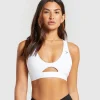 Gymshark Sports Bras*Peek A Boo Sports Bra White