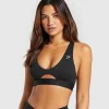 Gymshark Sports Bras*Peek A Boo Sports Bra Black