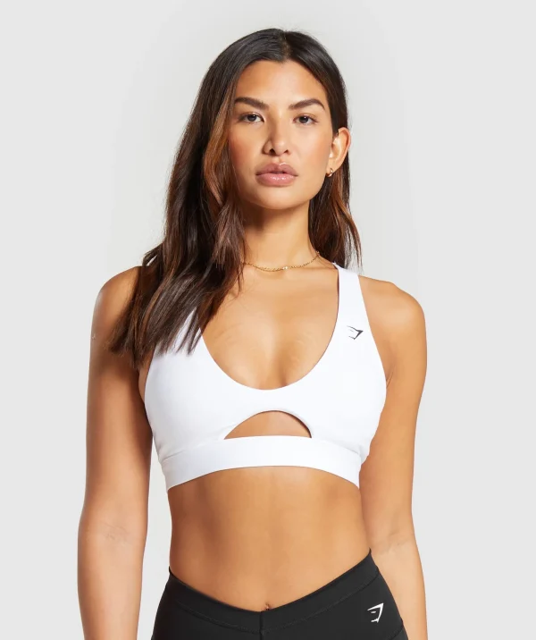 Gymshark Sports Bras*Peek A Boo Sports Bra White