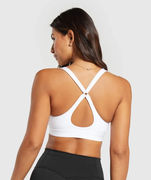 Gymshark Sports Bras*Peek A Boo Sports Bra White