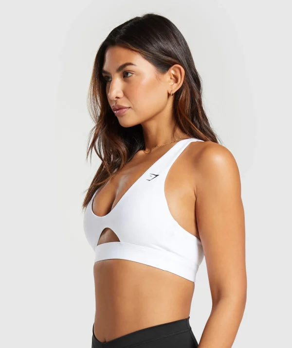 Gymshark Sports Bras*Peek A Boo Sports Bra White