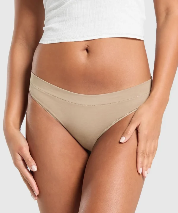 Gymshark Underwear & Basics | Women's Underwear*3pk Brief GSArchiveBrown/GSSoulBrown/GSCementBrown