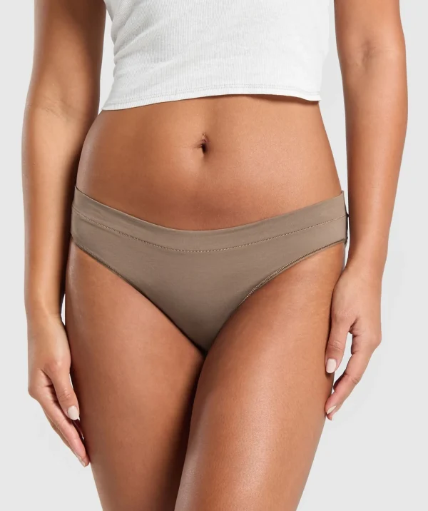 Gymshark Underwear & Basics | Women's Underwear*3pk Brief GSArchiveBrown/GSSoulBrown/GSCementBrown