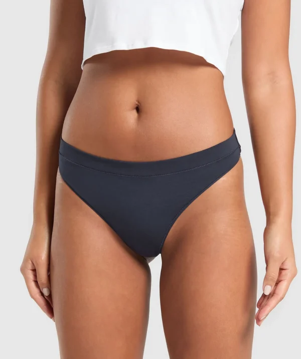 Gymshark Underwear & Basics | Women's Underwear*3pk Thong GSHeavyBlue/GSIronBlue/GSDenimGrey