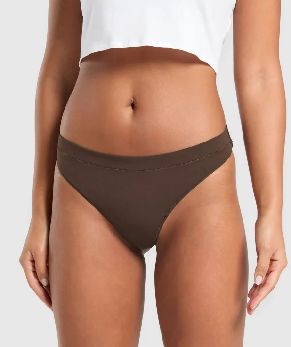 Gymshark Underwear & Basics | Women's Underwear*3pk Thong ArchiveBrown/SoulBrown/CementBrown