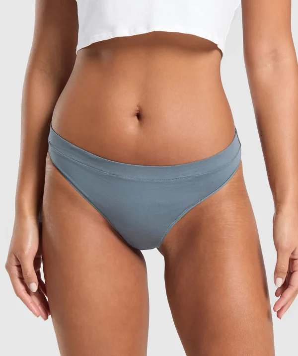 Gymshark Underwear & Basics | Women's Underwear*3pk Thong GSHeavyBlue/GSIronBlue/GSDenimGrey