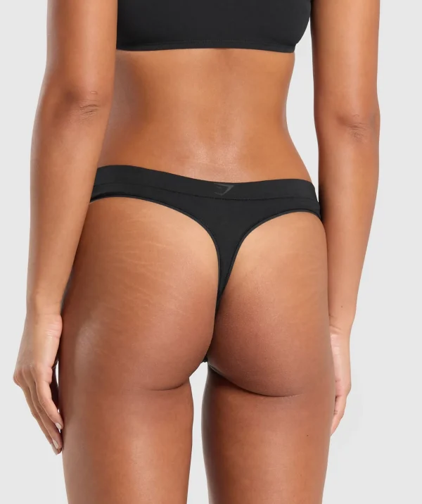 Gymshark Underwear & Basics | Women's Underwear*3pk Thong Black