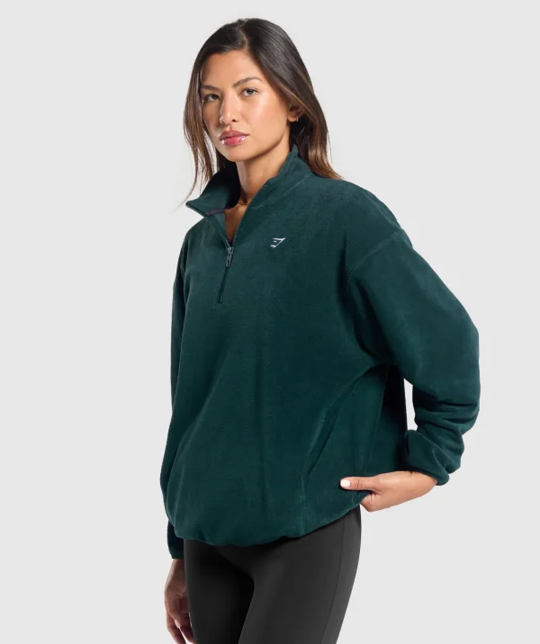 Gymshark Jackets*Polar Fleece 1/2 Zip StrongTeal