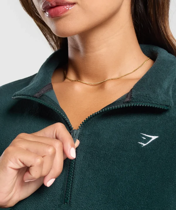 Gymshark Jackets*Polar Fleece 1/2 Zip StrongTeal