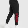 Gymshark Joggers & Sweatpants*Power Joggers Black/ConditioningRed