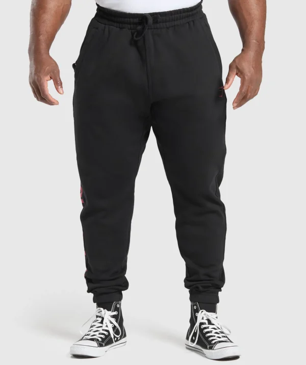 Gymshark Joggers & Sweatpants*Power Joggers Black/ConditioningRed