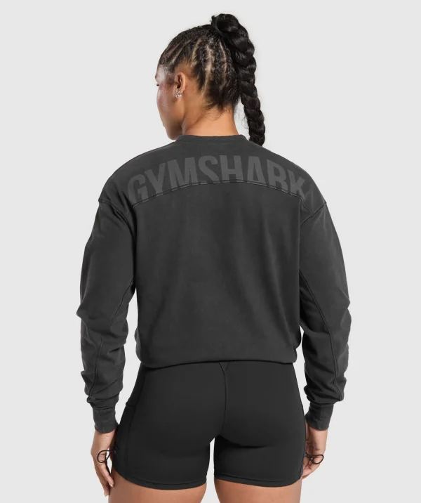 Gymshark T-shirts & Tops*Power Oversized Long Sleeve Top Black