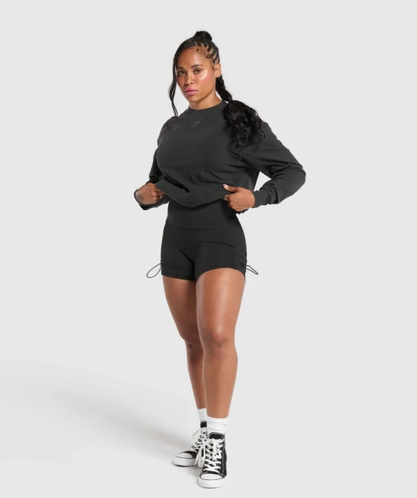 Gymshark T-shirts & Tops*Power Oversized Long Sleeve Top Black