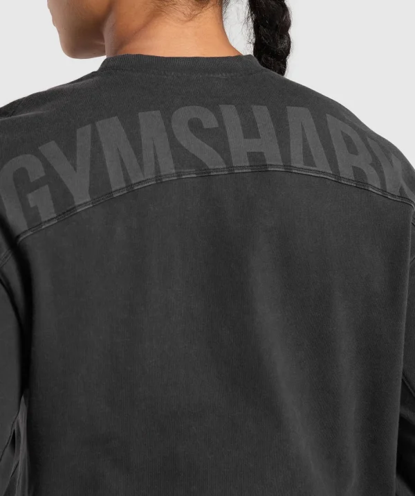 Gymshark T-shirts & Tops*Power Oversized Long Sleeve Top Black