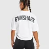 Gymshark T-shirts & Tops*Power Oversized T-Shirt White