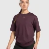 Gymshark T-shirts & Tops*Power Oversized T-Shirt DepthPurple