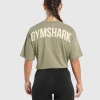 Gymshark T-shirts & Tops*Power Oversized T-Shirt LinenBrown