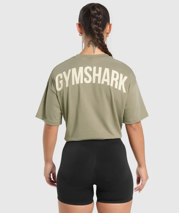 Gymshark T-shirts & Tops*Power Oversized T-Shirt LinenBrown