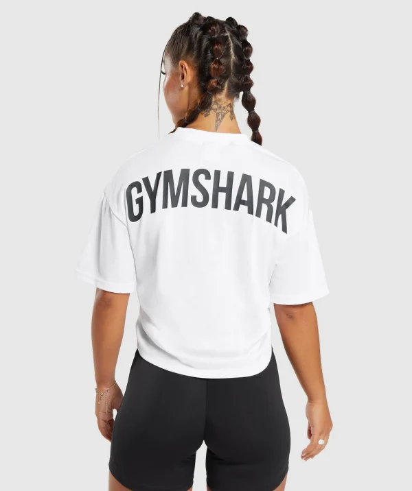 Gymshark T-shirts & Tops*Power Oversized T-Shirt White