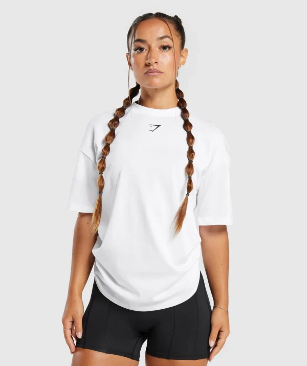 Gymshark T-shirts & Tops*Power Oversized T-Shirt White