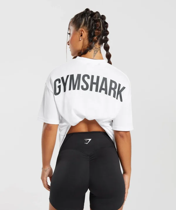 Gymshark T-shirts & Tops*Power Oversized T-Shirt White