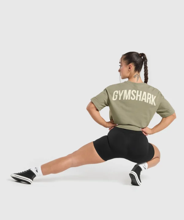 Gymshark T-shirts & Tops*Power Oversized T-Shirt LinenBrown