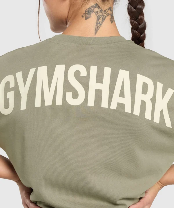 Gymshark T-shirts & Tops*Power Oversized T-Shirt LinenBrown