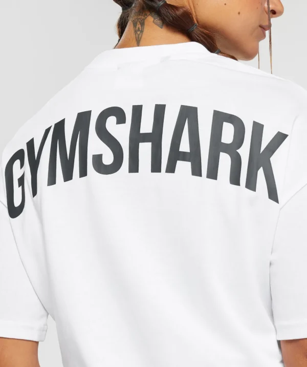 Gymshark T-shirts & Tops*Power Oversized T-Shirt White