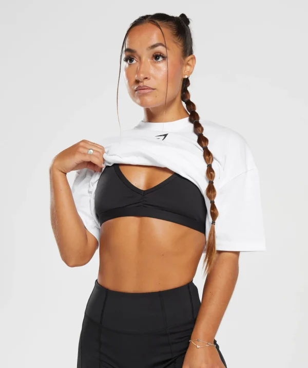 Gymshark T-shirts & Tops*Power Oversized T-Shirt White