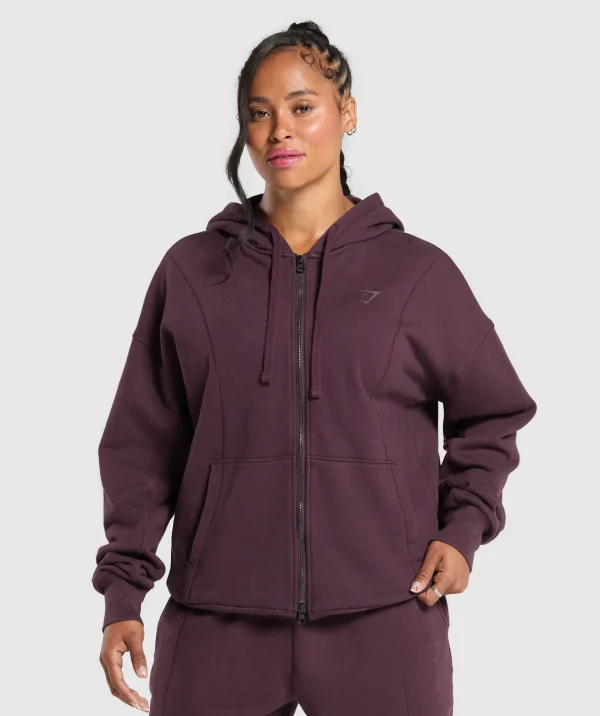 Gymshark Jackets | Hoodies & Sweatshirts*Power Oversized Zip Hoodie DepthPurple