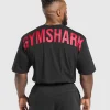 Gymshark T-shirts & Tops*Power T-Shirt Black/ConditioningRed