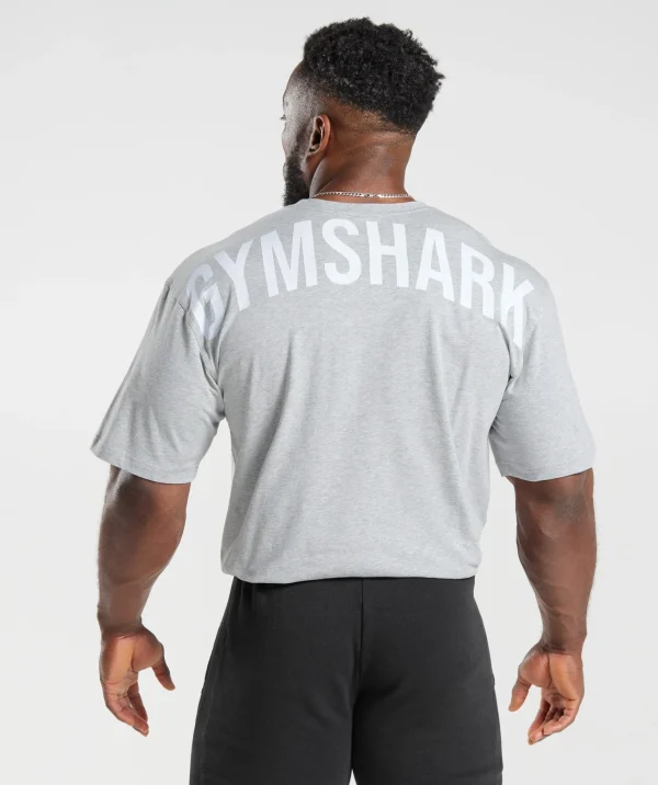 Gymshark T-shirts & Tops*Power T-Shirt LightGreyCoreMarl