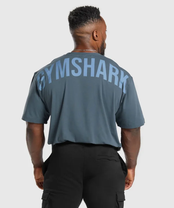 Gymshark T-shirts & Tops*Power T-Shirt TitaniumBlue