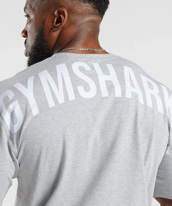 Gymshark T-shirts & Tops*Power T-Shirt LightGreyCoreMarl