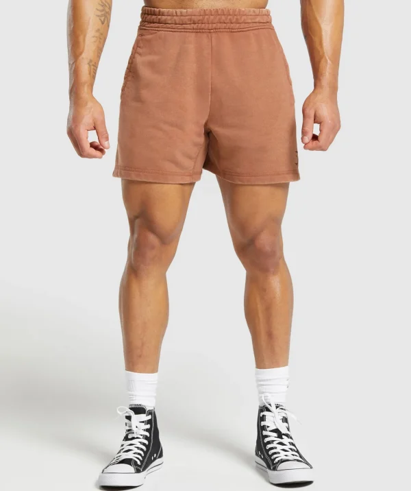 Gymshark Shorts*Power Washed 5" Shorts CanyonBrown