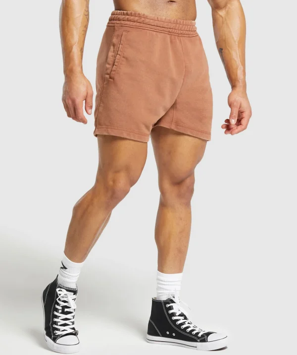 Gymshark Shorts*Power Washed 5" Shorts CanyonBrown