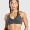 Gymshark Sports Bras*Power x T Back Sports Bra AsphaltGrey/OnyxGrey