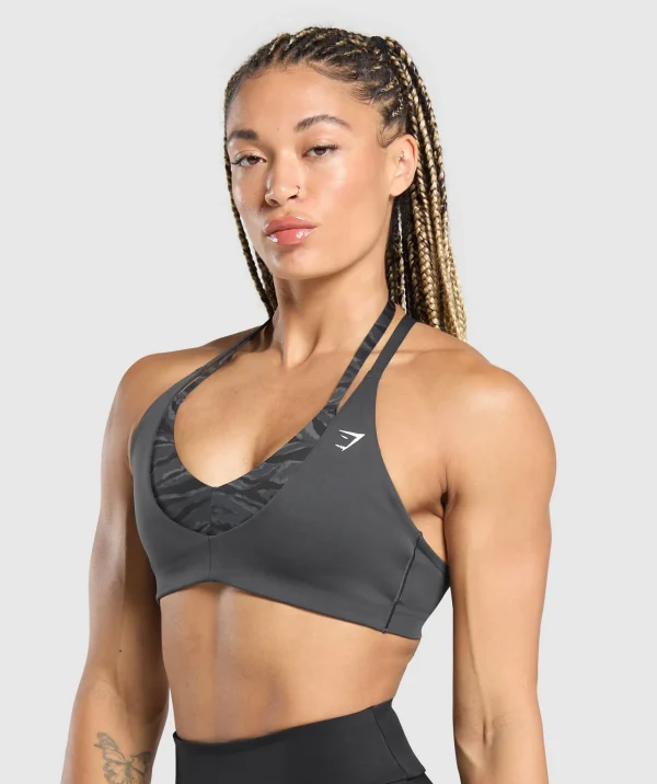 Gymshark Sports Bras*Power x T Back Sports Bra AsphaltGrey/OnyxGrey