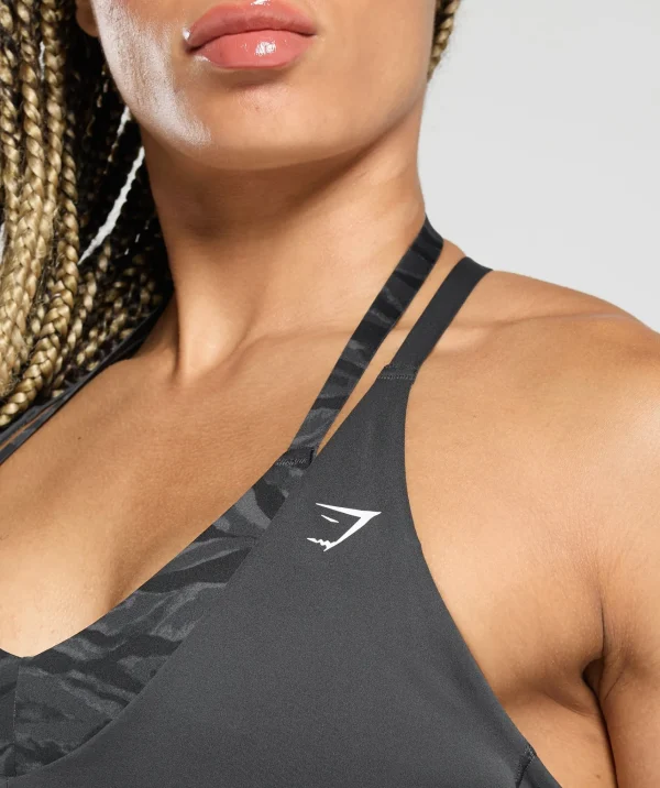 Gymshark Sports Bras*Power x T Back Sports Bra AsphaltGrey/OnyxGrey