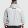 Gymshark Hoodies & Sweatshirts*Power Zip Up Hoodie LightGreyCoreMarl