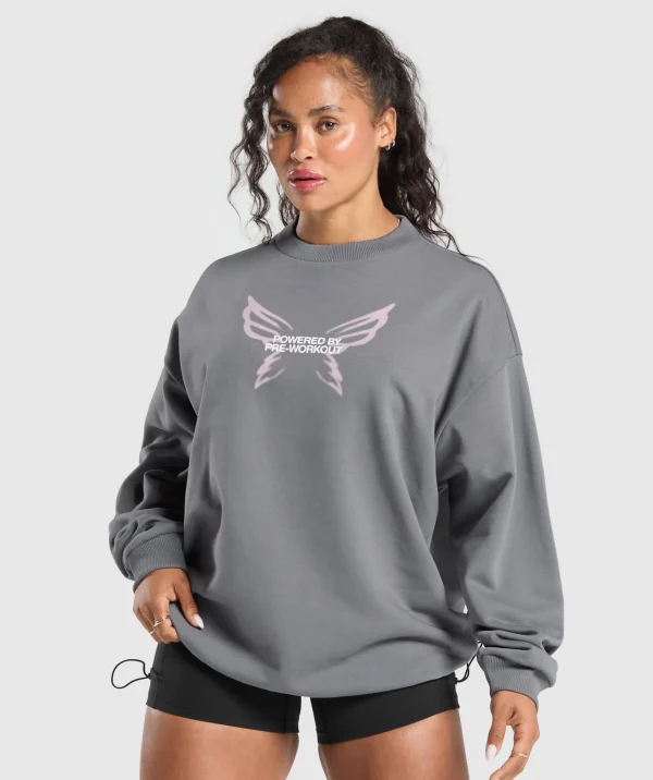 Gymshark Hoodies & Sweatshirts*Powered By Pre Sweatshirt BrushedGrey