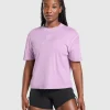 Gymshark T-shirts & Tops*Premium Legacy Washed Oversized T-Shirt WarmLilac