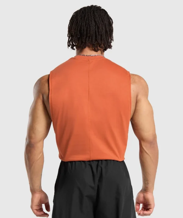 Gymshark Tank Tops*Premium Lifting Boxy Cut Off Tank MutedOrange