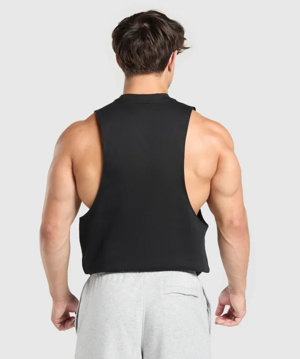 Gymshark Tank Tops*Premium Lifting Drop Arm Tank Black